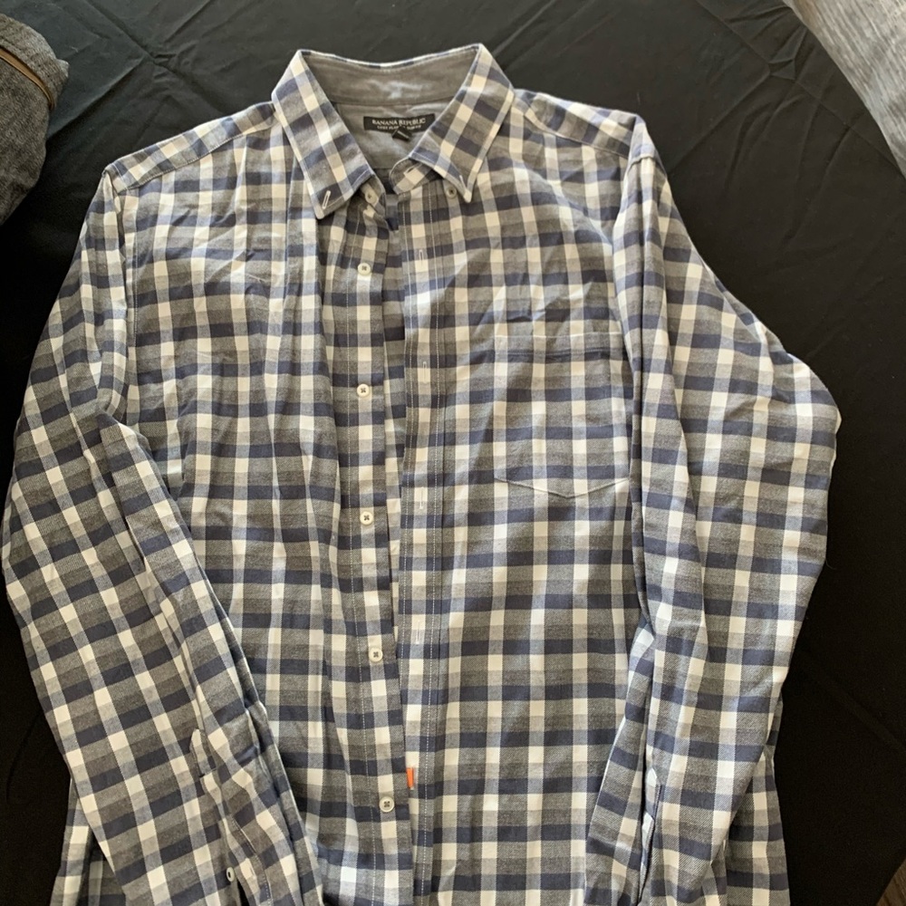 Banana republic flannel button casual shirt